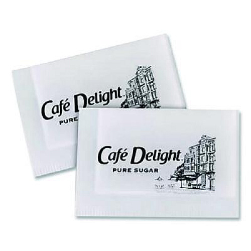Caf Delight Pure Sugar, 0.1 oz Packet, 100/Box (23310)