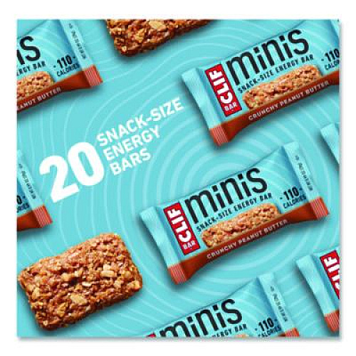 CLIF Bar Energy Bar, Mini Crunchy Peanut Butter, 0.99 oz Bar, 20/Box (CCC36412)