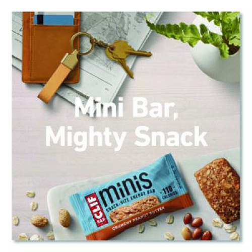 CLIF Bar Energy Bar, Mini Crunchy Peanut Butter, 0.99 oz Bar, 20/Box (CCC36412)