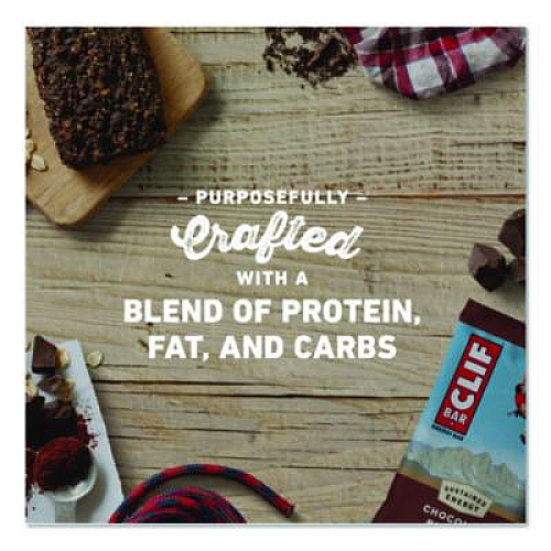 CLIF Bar Energy Bar, Chocolate Brownie, 2.4 oz Bar, 12 Bars/Box (CCC50180)