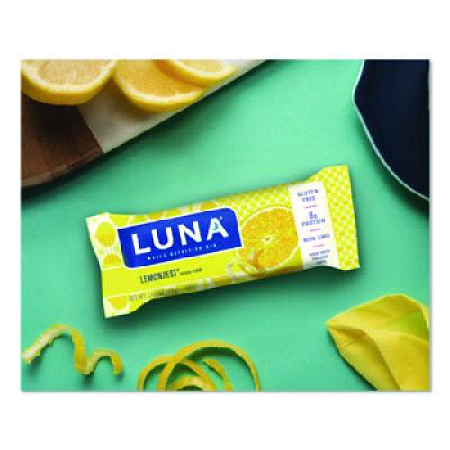LUNA Bar Whole Nutrition Bar, Lemon Zest, 1.69 oz Bar, 15 Bars/Box (CCC210004)