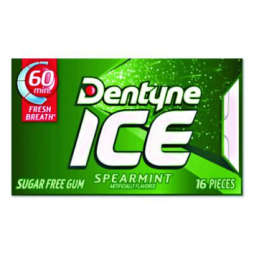 Dentyne Ice Sugarless Gum, Spearmint, 16 Pieces/Pack, 9 Packs/Box (AMC31500)