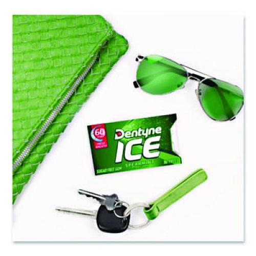Dentyne Ice Sugarless Gum, Spearmint, 16 Pieces/Pack, 9 Packs/Box (AMC31500)