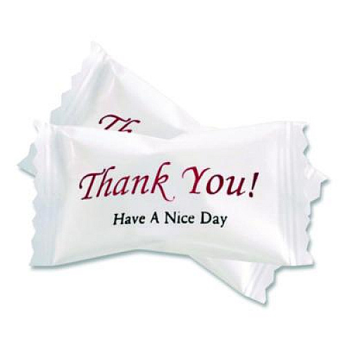 Stewart Superior Thank You Have a Nice Day Mints, Peppermint, Individually Wrapped, 1,000/Carton (CJ3007P)