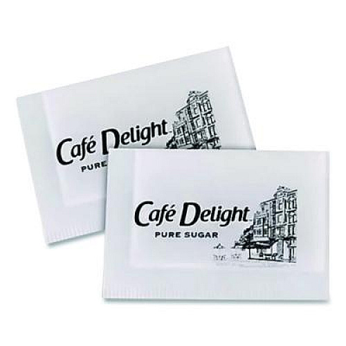 Caf Delight Pure Sugar Packets, 0.11 oz Packet, 1,000/Carton (538611)