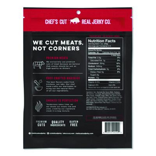 Chef's Cut Real Steak Jerky, Original Recipe, 2.5 oz Bag (CCR00500)