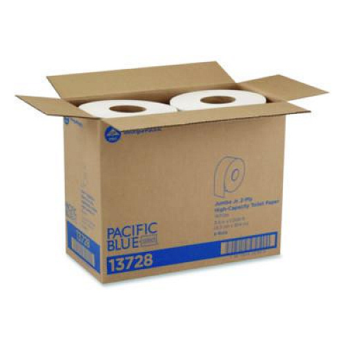 Georgia Pacific Professional acclaim Jumbo Jr. Bath Tissue Roll, Septic Safe, 2-Ply, 3.3" x 1,000 ft, White, 8 Rolls/Carton (13728)