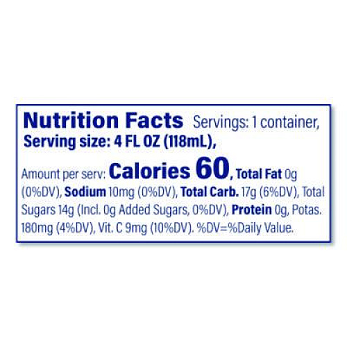Ocean Spray No-Thaw 100% Juice Cups, Orange, 4 oz Cups, 48/Carton (22002526)