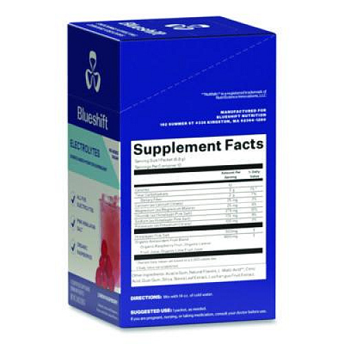 Blueshift Electrolyte Lemon Raspberry Drink Mix, 0.24 oz Packets, 10/Pack, 2 Packs/Carton (60004165)