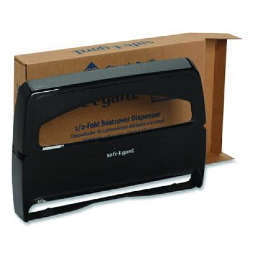 Georgia Pacific Professional Safe-T-Gard Toilet Seat Cover Dispenser, Half-Fold, 16.38 x 2.5 x 11.75, Black (57748)