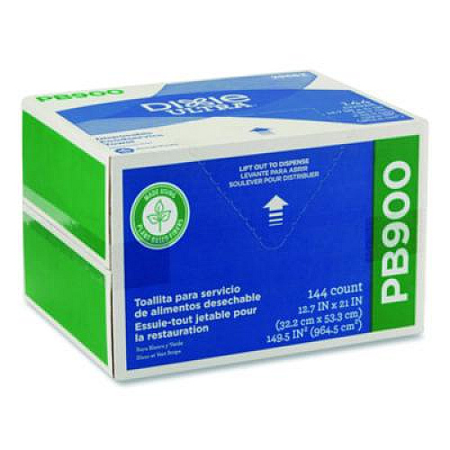 Dixie Dine-A-Cloth FLAX Foodservice Wipers, 1-Ply, 12.75 x 21, White, 144/Box (29662)