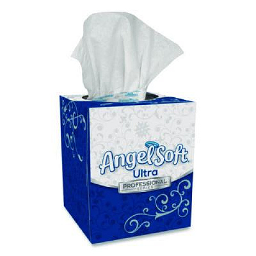 Angel Soft ps Ultra Facial Tissue, 2-Ply, White, 96 Sheets/Box, 10 Boxes/Carton (4636014)