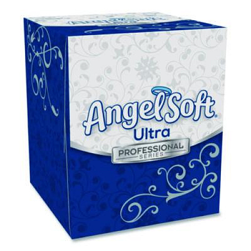 Angel Soft ps Ultra Facial Tissue, 2-Ply, White, 96 Sheets/Box, 10 Boxes/Carton (4636014)