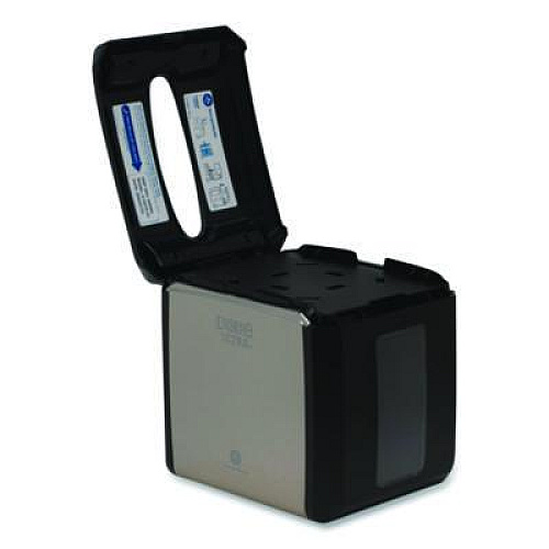 Dixie Tabletop Napkin Dispenser, 7.6 x 6.1 x 7.2, Stainless Black (54528A)