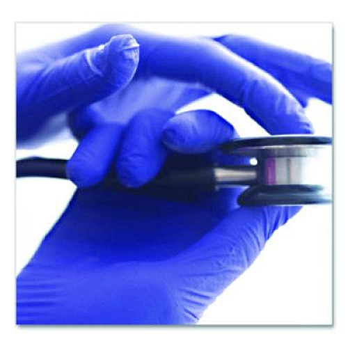 AMMEX Professional Nitrile Exam Gloves, Powder-Free, X-Large, 3 mil Thick, Indigo, 100/Box (AINPF48100)