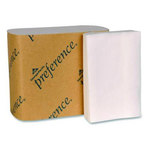 Georgia Pacific Professional preference Singlefold Interfolded Bath Tissue, Septic Safe, 1-Ply, White, 400 Sheets/Pack, 60 Packs/Carton (10101)