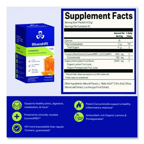 Blueshift Variety Pack Drink Mix, Assorted Flavors, Individual Packets, 10/Pack. 4 Packs/Carton (60004169)