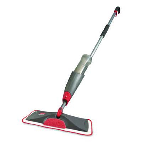 Rubbermaid Commercial Reveal Microfiber Spray Mop Kit, Microfiber Head, 54.5" Silver/Black Handle (1M15GRYRD)