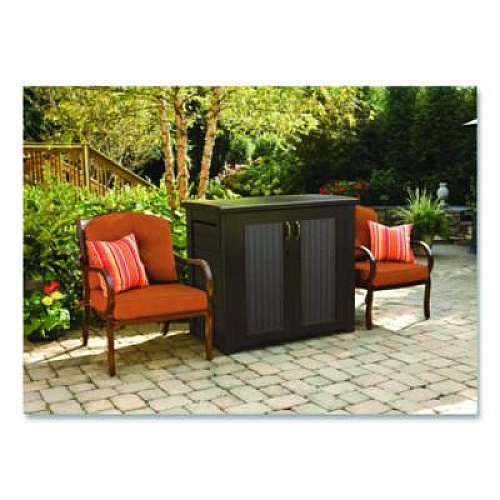 Rubbermaid Bridgeport Storage Cabinet, 16.44 cu ft, 4 ft x 2 ft x 3 ft, Black Oak (1889849)
