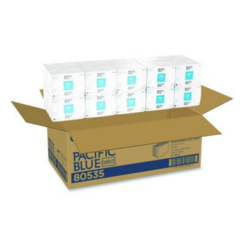 Georgia Pacific Professional Pacific Blue Select Disposable Patient Care Washcloths, 1-Ply, 9.5 x 13, Unscented, White, 50/Pack, 20 Packs/Carton (80535)