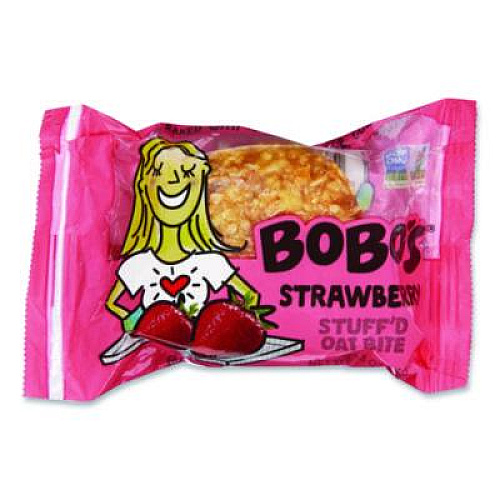 Bobo's Stuff'd Oatmeal Bites, Two-Flavor Multi-Pack: Apple Pie and Strawberry, 1.3 oz Individually Wrapped, 24/Carton (00125)