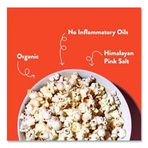 LesserEvil Snack Organic No Cheese Cheesiness Popcorn, Cheese, 0.88 oz Bag, 18/Carton (LSN00862)