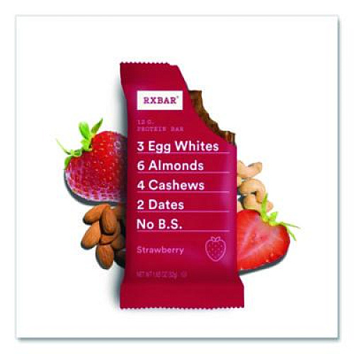 RXBAR Gluten-Free Strawberry Protein Bar, 1.83 oz Bar, 12/Box (KEE00580)