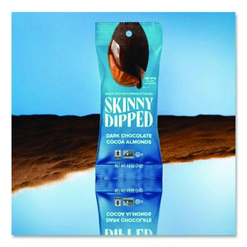 SkinnyDipped Dark Chocolate Covered Almonds, 1.2 oz Bags, 10/Box (EDT00837)