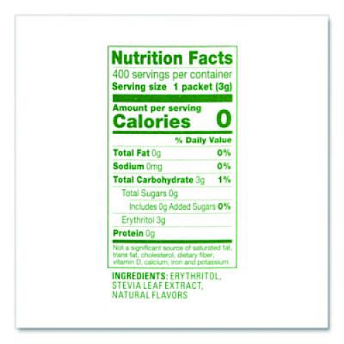 Truvia Natural Sugar Substitute, 0.12 oz Packet, 140/Box (8845)