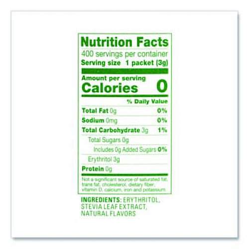 Truvia Natural Sugar Substitute, 0.07 oz Packet, 400/Box (BBD02056)