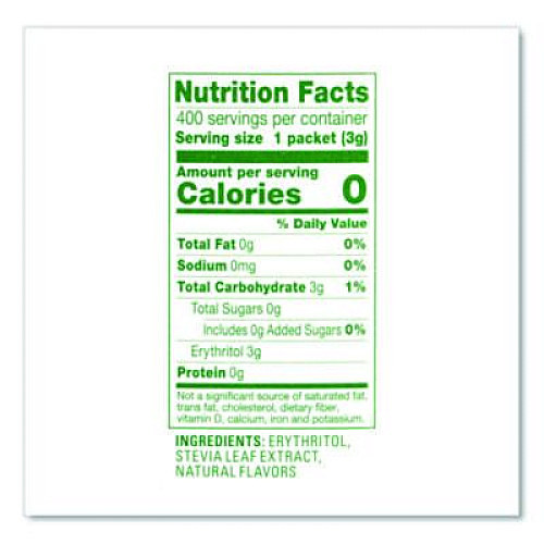 Truvia Natural Sugar Substitute, 0.07 oz Packet, 1,000/Carton (BBD02057)
