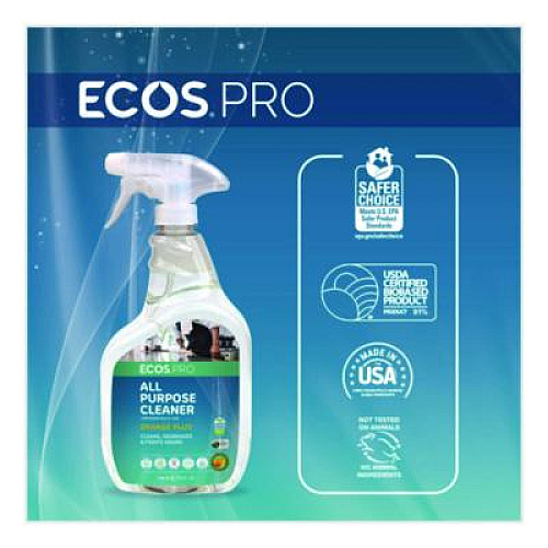 ECOS PRO Orange Plus All-Purpose Cleaner and Degreaser, Citrus Scent, 32 oz Spray Bottle (PL97066)