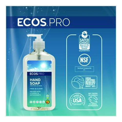 ECOS PRO Liquid Hand Soap, Free and Clear Scent, 17 oz (PL96636)
