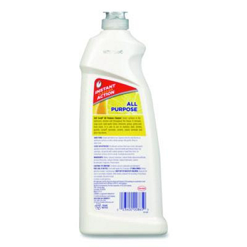 Soft Scrub All Purpose Cleanser, Lemon Scent, 24 oz Bottle, 8/Carton (07224)