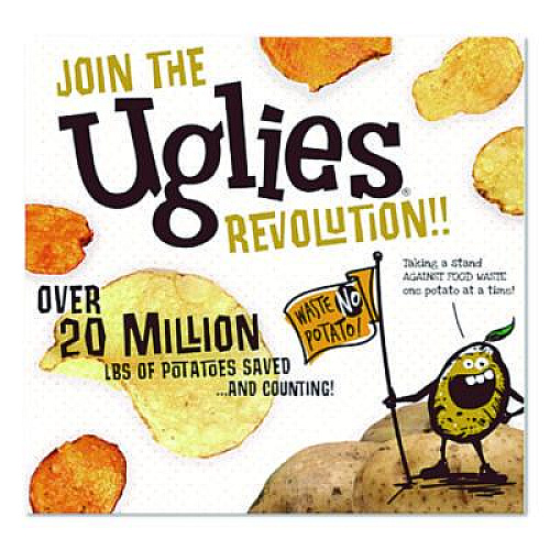 Uglies Kettle Potato Chips, Salt and Vinegar, 2 oz Bags, 24/Carton (DFN26104)
