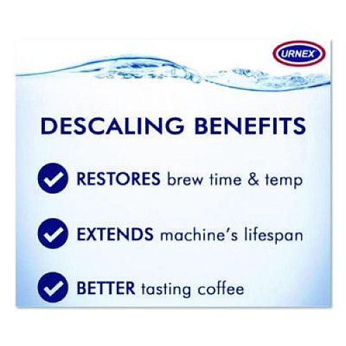 Urnex Coffee and Espresso Machine Descaling Powder, 1 oz Packets, 3/Box (UBI70255)
