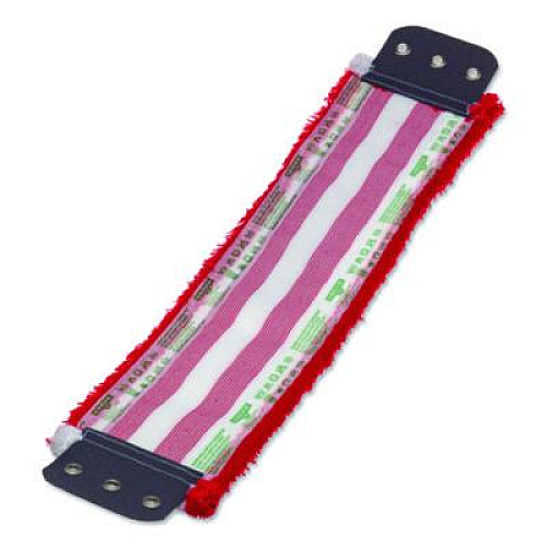 Unger SmartColor MicroMop 7.0, 16", Red/White, 5/Carton (MD40RCT)