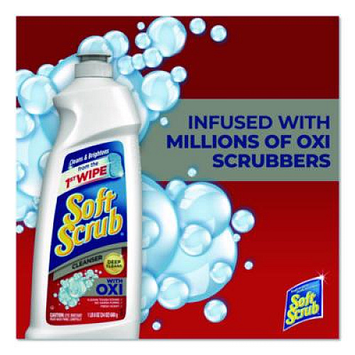 Soft Scrub Oxi Cleanser, Clean Scent, 24 oz Bottle, 8/Carton (07226)
