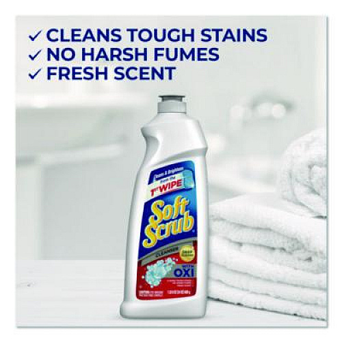Soft Scrub Oxi Cleanser, Clean Scent, 24 oz Bottle, 8/Carton (07226)