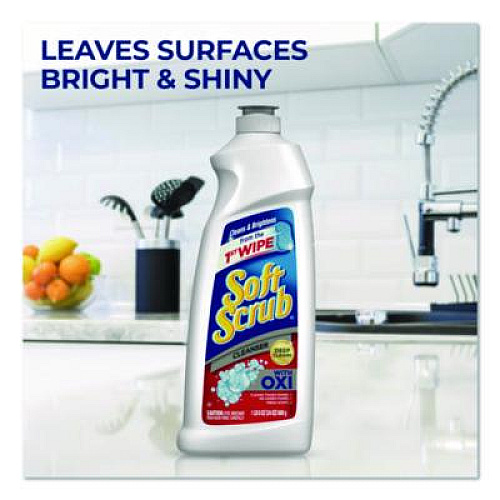 Soft Scrub Oxi Cleanser, Clean Scent, 24 oz Bottle, 8/Carton (07226)