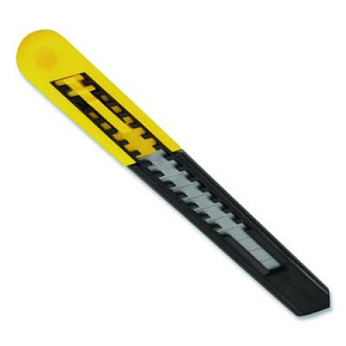 Stanley Two-Pack Quick Point Snap Off Blade Utility Knife, 9 mm and 18 mm Blades, Yellow/Black (10202)