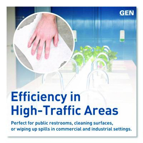 GEN Hardwound Roll Towels, 1-Ply, 8" x 800 ft, White, 6 Rolls/Carton (1820)