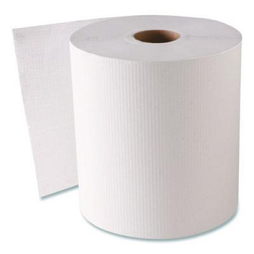 GEN Hardwound Roll Towels, 1-Ply, 8" x 800 ft, White, 6 Rolls/Carton (1820)