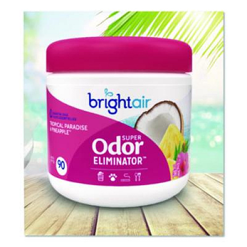 BRIGHT Air Super Odor Eliminator, Tropical Paradise and Pineapple, 14 oz Jar (901076)