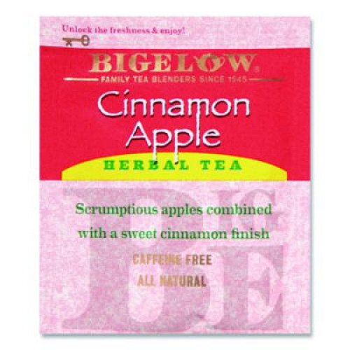 Bigelow Apple Cinnamon Herbal Tea, 0.09 Tea Bag, 28/Box (RCB11397)