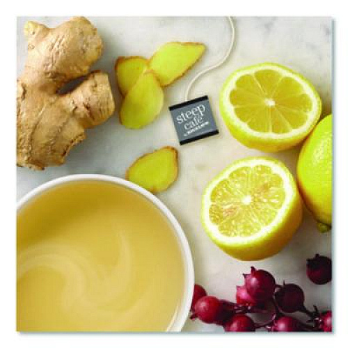 Bigelow steep Cafe Organic Herbal Tea, Lemon Ginger, 50 Bags/Carton (RCB19968)