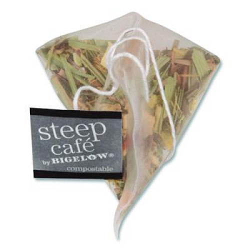 Bigelow steep Cafe Organic Herbal Tea, Lemon Ginger, 50 Bags/Carton (RCB19968)