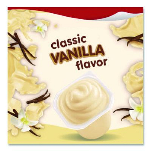 Snack Pack Pudding Cups, Vanilla, 3.5 oz Cup, 48/Carton (HUN55419)