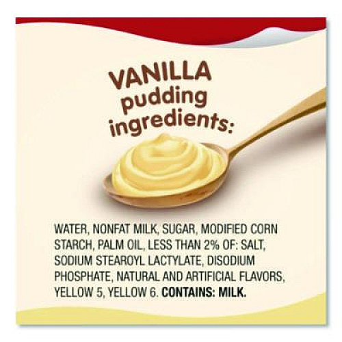 Snack Pack Pudding Cups, Vanilla, 3.5 oz Cup, 48/Carton (HUN55419)