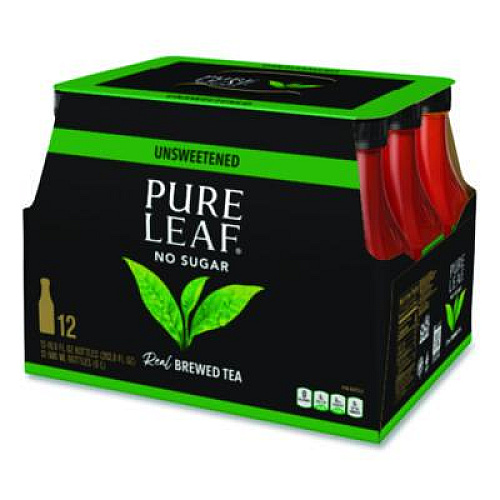 Pure Leaf Iced Tea, Unsweetened, 18.5 oz, 12/Carton (134072CT)